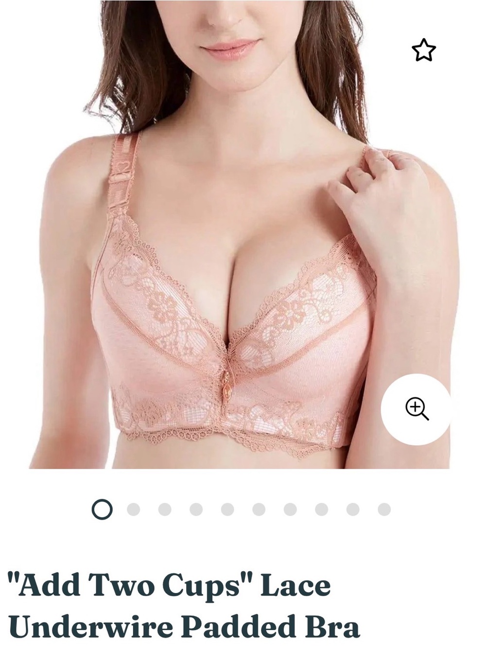 Lace Underwire Padded Bra - Blush Pink